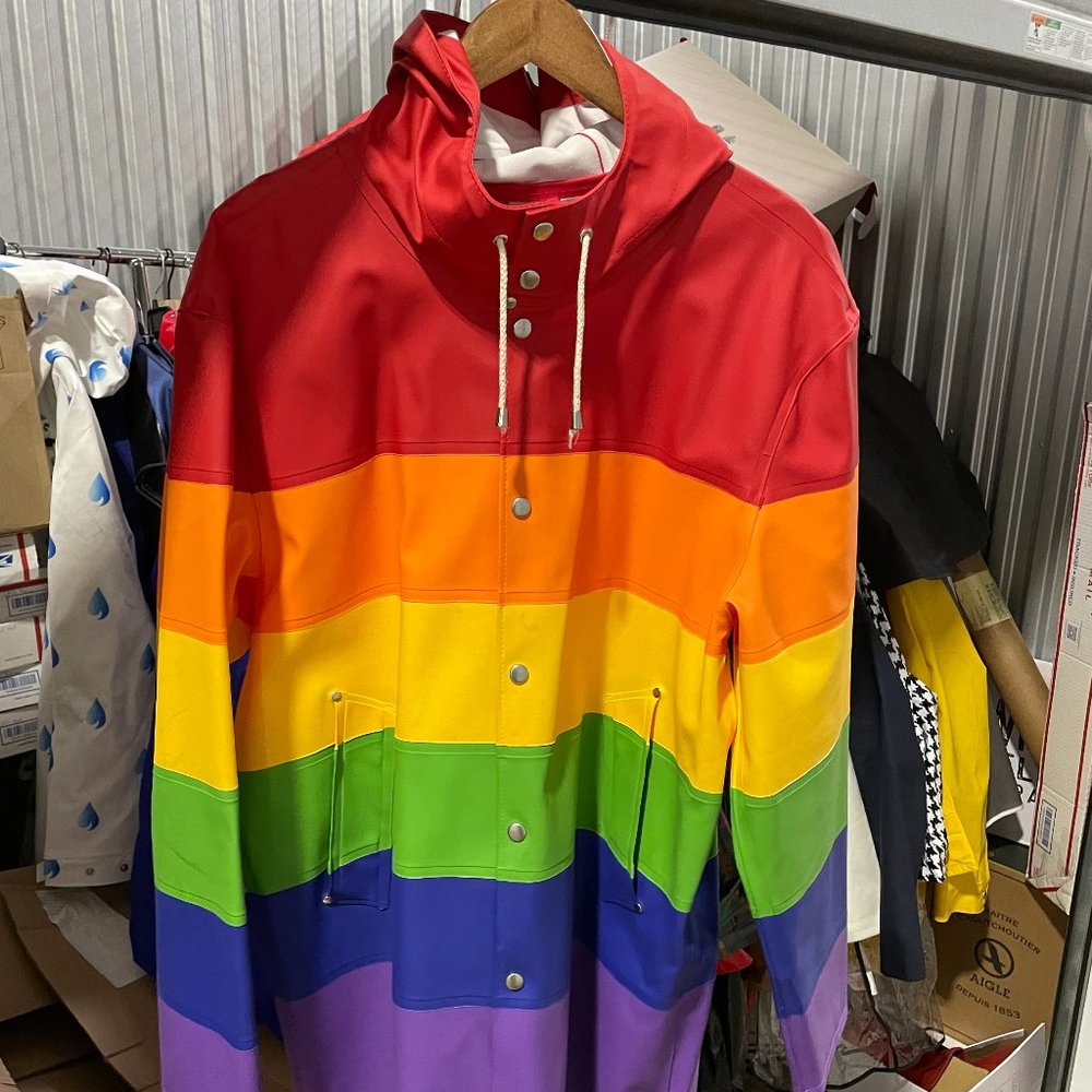 Unisex Stutterheim "Vladimir" raincoat XXL Rainbow